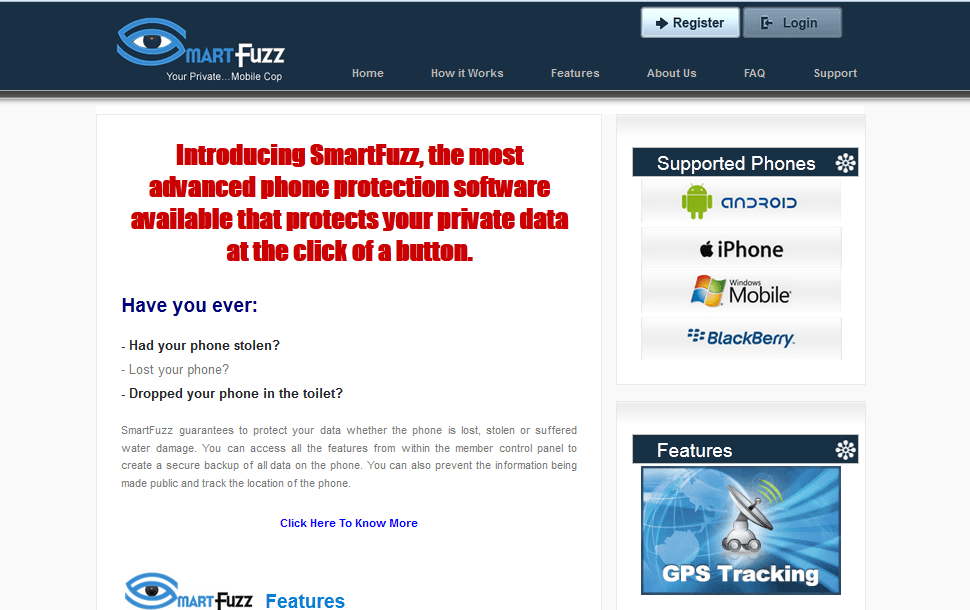 SmartFuzz Website Screenshot